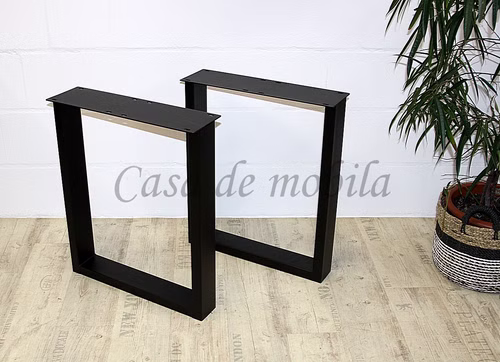 Tisch-Untergestell 60x72x17cm U FINELINE 600 Stahl schwarz matt RAL9005