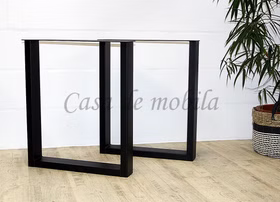 Tischbeine U 600 FINELINE 60x72x17cm Stahl schwarz matt RAL9005 schmale metallbeine für tisch 60cm U FINELINE 600 Stahl schwarz matt RAL9005