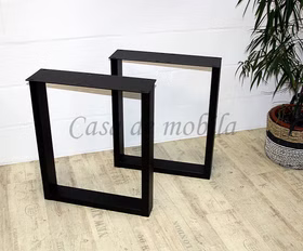 Tischbeine U 600 FINELINE 60x72x17cm Stahl schwarz matt RAL9005 Tisch-Untergestell 60x72x17cm U FINELINE 600 Stahl schwarz matt RAL9005