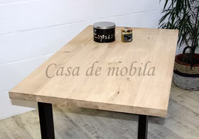 Massivholz Schreibtischplatte 140x4x80cm Wildeiche massiv unbehandelt in Stärke 40 mm Casa de mobila Goslar Massivholz Schreibtischplatte 140x4x80cm Wildeiche massiv unbehandelt in Stärke 40 mm Casa de mobila Goslar