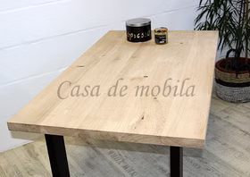 Massivholz Tischplatte CASTLE COLLECTION 140x4x80cm Eiche massiv unbehandelt Casa de mobila Goslar Massivholz Tischplatte CASTLE COLLECTION 140x4x80cm Eiche massiv unbehandelt Casa de mobila Goslar