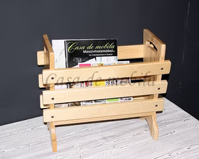 Massivholz Zeitschriftenständer 48x40x20cm Fichte massiv natur lackiert Casa de mobila Goslar