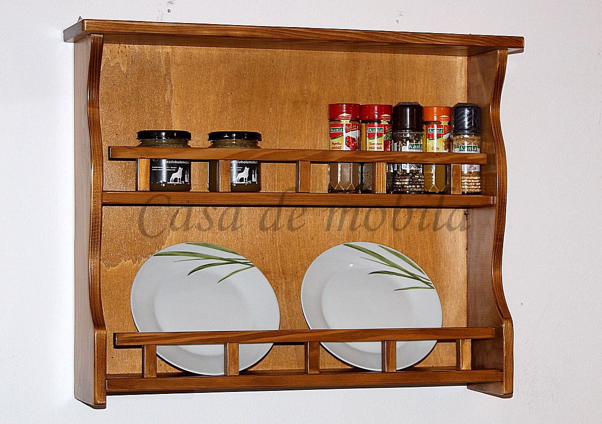 Massivholz Gewürzregal 58x47x12cm DECOR Fichte massiv honigfarben lackiert Casa de mobila Goslar Massivholz Gewürzregal 58x47x12cm DECOR Fichte massiv honigfarben lackiert Casa de mobila Goslar