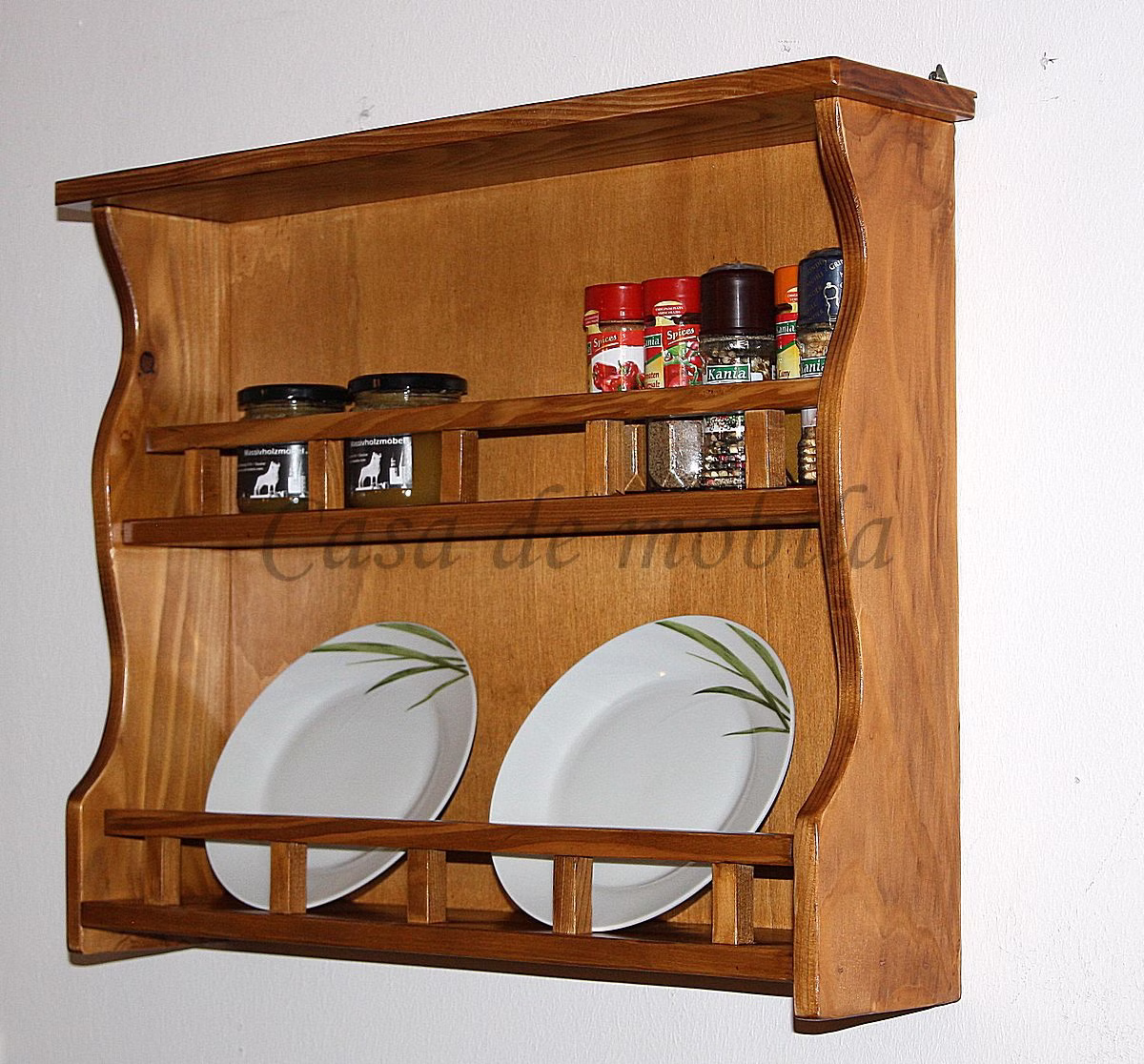 Massivholz Wandregal 58x47x12cm DECOR Fichte massiv honigfarben lackiert Casa de mobila Goslar Massivholz Wandregal 58x47x12cm DECOR Fichte massiv honigfarben lackiert Casa de mobila Goslar