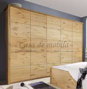 5türiger Kleiderschrank Kiefer massiv gelaugt geölt Massivholz Kleiderschrank 264x224x62cm HAMBURG 5türig Kiefer massiv eichefarben gelaugt geölt Casa de mobila Goslar