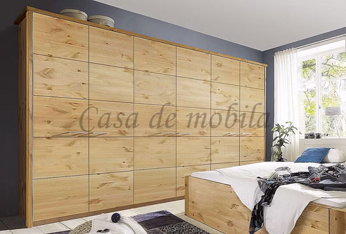 Kleiderschrank massiv Kiefer gelaugt geölt 6türiger Schrank Massivholz Kleiderschrank 315x224x62cm HAMBURG 6türig Kiefer massiv gelaugt geölt Casa de mobila Goslar