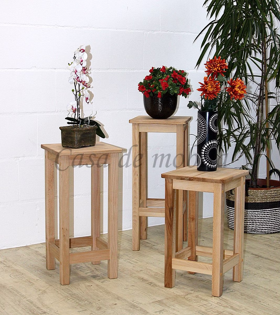 Beistelltisch-Set 3teilig 55/65/75cm ANTON Kernbuche massiv natur geölt Beistelltisch-Set 3teilig 55/65/75cm ANTON Kernbuche massiv natur geölt