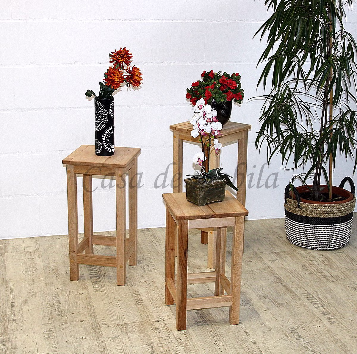 Beistelltisch-Set 3teilig 55/65/75cm ANTON Kernbuche massiv natur geölt Beistelltisch-Set 3teilig 55/65/75cm ANTON Kernbuche massiv natur geölt