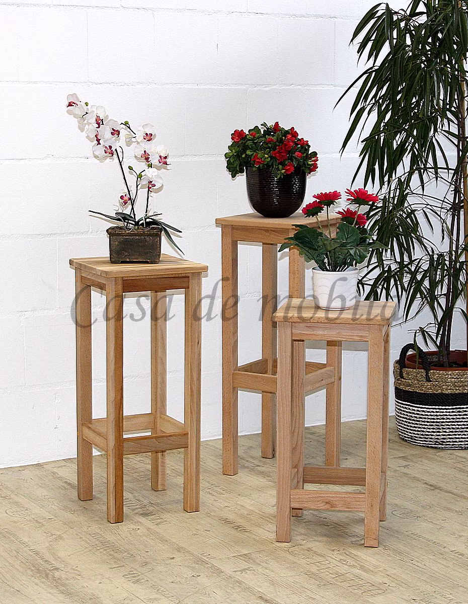 Massivholz Pflanzentische 3Er Set 65/75/85cm ANTON Kernbuche massiv natur geölt Casa de mobila Goslar Massivholz Pflanzentische 3Er Set 65/75/85cm ANTON Kernbuche massiv natur geölt Casa de mobila Goslar