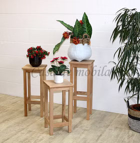 Massivholz Blumenhocker 3Er Set 65/75/85cm ANTON Kernbuche massiv natur geölt Casa de mobila Goslar Massivholz Blumenhocker 3Er Set 65/75/85cm ANTON Kernbuche massiv natur geölt Casa de mobila Goslar