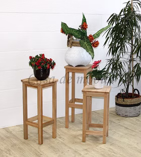 Massivholz Blumentische 3Er Set 65/75/85cm ANTON Kernbuche massiv natur geölt Casa de mobila Goslar Massivholz Blumentische 3Er Set 65/75/85cm ANTON Kernbuche massiv natur geölt Casa de mobila Goslar