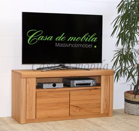 TV-Lowboard abgerundet 128x62x40cm HORIZONT Kernbuche geölt TV-Lowboard mit große Schubladen HORIZONT 128x62x40cm Kernbuche massiv geölt Casa de mobila Goslar