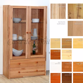 Vitrine 89x159x46cm CONTRA Massivholz Vitrine 89x159x46cm CONTRA Massivholz