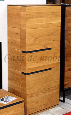 Highboard 60x149x42cm ACERRO rechts rustikale Asteiche massiv
