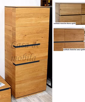Highboard 60x149x42cm ACERRO rechts rustikale Asteiche massiv