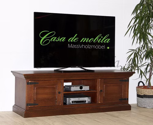 Massivholz TV-Lowboard schrank SANTIAGO Pinie massiv Braun kolonialstil rustikal casademobila Massivholz TV-Lowboard schrank SANTIAGO Pinie massiv Braun kolonialstil rustikal casademobila