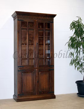 Vitrine 108x214x46cm SIESTA Pinien nussbaumfarben lackiert Vitrinenschrank breit 108x214x46cm SANTIAGO Pinie nussbaumfarben lackiert casademobila Goslar