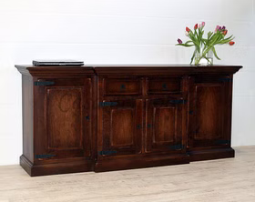 Sideboard 195x84x46cm Siesta Pinie massiv dunkelbraun nussbaumfarben kolonial Massivholz Sideboard 195x84x46cm Siesta Pinie massiv dunkelbraun nussbaumfarben kolonial Casademobila Goslar