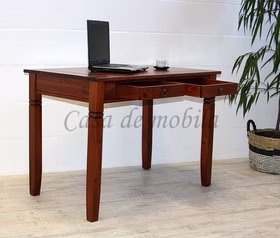Esstisch mit schubladen 110x80x64cm DECOR Pappel massiv kirschbaumfarben lackiert von Casademobila Goslar Esstisch mit schubladen 110x80x64cm DECOR Pappel massiv kirschbaumfarben lackiert von Casademobila Goslar