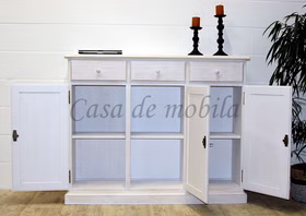 Massivholz Anrichte PINEA Pinie massiv weiß gebürstet casademobila Massivholz Anrichte PINEA Pinie massiv weiß gebürstet casademobila