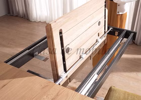 Ausziehtisch 160/245x76x90cm, Metallbeine Wildeiche massiv geölt Massivholz ausziehbarer esstisch 160/245x76x90cm Wildeiche massiv geölt Metallgestell casademobila Goslar