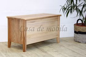Massivholz sitztruhe Truhe 84x48x38cm ANTON buche Kernbuche massiv natur geölt casademobila