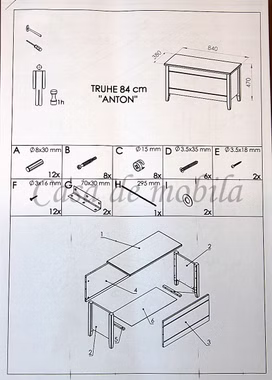 montageanleitung Holztuhe ANTON buche Kernbuche massiv natur geölt casademobila