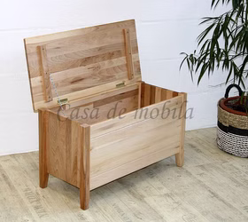 Holztruhe 84x48x38cm ANTON buche Kernbuche massiv natur geölt Casa de mobila Goslar