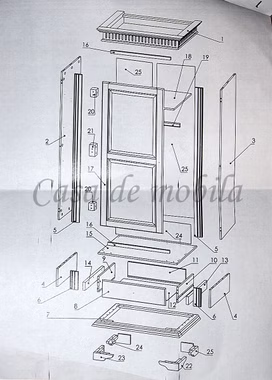 Kleiderschrank 90x205x58cm DAHLIA 1türig Fichte massiv geschlossener Sockel