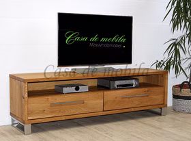 Massivholz Fernsehkommode mit metallbeine Edelstahl SOUL Rustikale Balkeneiche massiv geölt Casademobila Goslar Massivholz Fernsehkommode mit metallbeine Edelstahl SOUL Rustikale Balkeneiche massiv geölt Casademobila Goslar