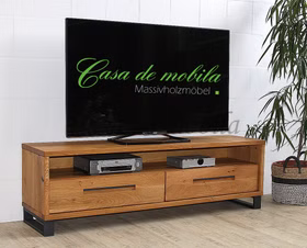 Massivholz Fernsehkommode mit metallbeine schwarz SOUL industrie look 164x50x42cm Balkeneiche massiv geölt Casademobila Goslar Massivholz Fernsehkommode mit metallbeine schwarz SOUL industrie look 164x50x42cm Balkeneiche massiv geölt Casademobila Goslar