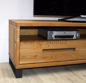Massivholz TV-Board mit metallbeine schwarz SOUL industrie look 164x50x42cm Balkeneiche massiv geölt Casademobila Goslar Massivholz TV-Board mit metallbeine schwarz SOUL industrie look 164x50x42cm Balkeneiche massiv geölt Casademobila Goslar