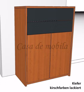 Kommode mit 2 Schubladen grau CONTRA 89x123x46cm Kiefer massiv Bernsteinfarben lackiert Casa de mobila Goslar Kommode mit 2 Schubladen grau CONTRA 89x123x46cm Kiefer massiv Bernsteinfarben lackiert Casa de mobila Goslar