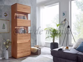 Schrankwand mit Beleuchtung I 4-teilig OKER Kernbuche massiv natur geölt von Casademobila Goslar Schrankwand mit Beleuchtung I 4-teilig OKER Kernbuche massiv natur geölt von Casademobila Goslar