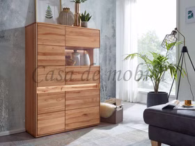 Schrankwand mit Beleuchtung I 4-teilig OKER Kernbuche massiv natur geölt von Casademobila Goslar Schrankwand mit Beleuchtung I 4-teilig OKER Kernbuche massiv natur geölt von Casademobila Goslar