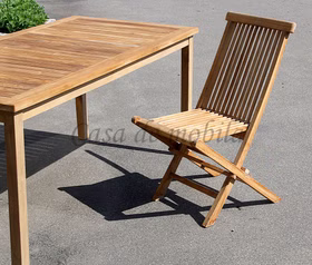Garten-Klappstuhl 45x88x59cm SNICK Teakholz unbehandelt Garten-Klappstuhl 45x88x59cm SNICK Teakholz unbehandelt