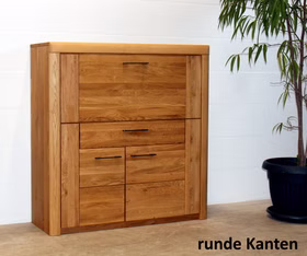 Schreibschrank massivholz Eiche 115x120x40cm SKYLINE Wildeiche massiv geölt Casa de mobila Goslar Schreibschrank 115x120x40cm SKYLINE Wildeiche massiv geölt Casa de mobila Goslar