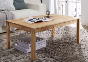 Massivholz Couchtisch 105x45x65cm ALFONS Wildeiche massiv natur geölt casademobila Goslar