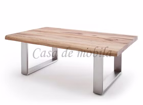 Massivholz Stubentisch mit baumkante U metallbeine Edelstahl 120x43x75cm SAGANO Zerreiche massiv natur geölt casademobila Goslar Massivholz Stubentisch mit baumkante U metallbeine Edelstahl 120x43x75cm SAGANO Zerreiche massiv natur geölt casademobila Goslar