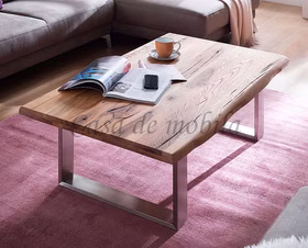 Massivholz Couchtisch mit baumkante U metallbeine Edelstahl Edelstahl 120x43x75cm SAGANO Zerreiche massiv natur geölt casademobila Goslar Massivholz Couchtisch mit baumkante U metallbeine Edelstahl Edelstahl 120x43x75cm SAGANO Zerreiche massiv natur geölt casademobila Goslar
