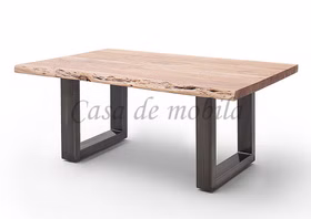 Stubentisch mit baumkante und U metallbeine 110x45x70cm CARTAGENA Akazie natur lackiert Casa de mobila Goslar Stubentisch mit baumkante und U metallbeine 110x45x70cm CARTAGENA Akazie natur lackiert Casa de mobila Goslar