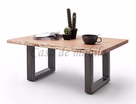Couchtisch mit baumkante und U metallbeine 110x45x70cm CARTAGENA Akazie natur lackiert Casa de mobila Goslar Couchtisch mit baumkante und U metallbeine 110x45x70cm CARTAGENA Akazie natur lackiert Casa de mobila Goslar