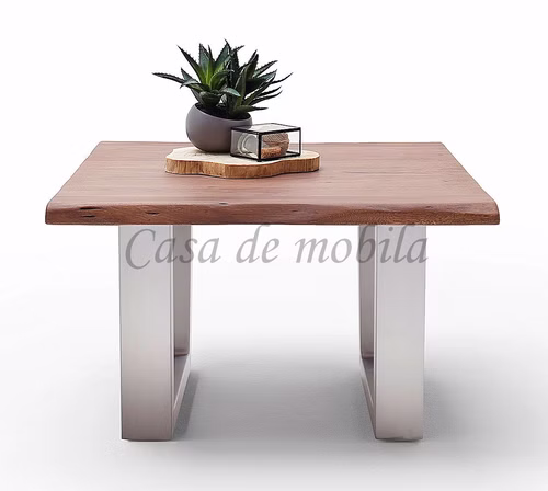 Massivholz Couchtisch mit edelstahlgestell V CARTAGENA 75x45x75cm Akazie massiv walnuss lackiert Casa de mobila Goslar Massivholz Couchtisch mit edelstahlgestell V CARTAGENA 75x45x75cm Akazie massiv walnuss lackiert Casa de mobila Goslar