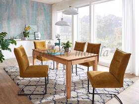 Tisch ausziehbar 180/240x75x90cm eichenholz geölt Tisch ausziehbar 180/240x75x90cm Wildeiche massiv Natur geölt Casa de mobila Goslar