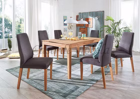 Esstisch ausziehbar 180/240x75x90cm eichenholz Natur geölt Esstisch ausziehbar 180/240x75x90cm Wildeiche massiv Natur geölt Casa de mobila Goslar