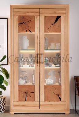 Massivholz Vitrinenschrank breit kernbuche massiv geölt mit Hirnholz casademobila Massivholz Vitrinenschrank breit kernbuche massiv geölt mit Hirnholz casademobila