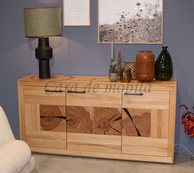 Massivholz Sideboard mit Stirnholz 3türig Kernbuche massiv geölt von Casa de mobila Massivholz Sideboard mit Stirnholz 3türig Kernbuche massiv geölt von Casa de mobila