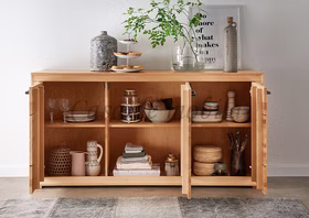 Esszimmer kommode mit Hirnholz 3tuerig kernbuche massiv geölt casademobila Esszimmer kommode mit Hirnholz 3tuerig kernbuche massiv geölt casademobila