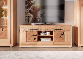 TV-Lowboard TV-schrank kernbuche massiv mit hirnholz casademobila TV-Lowboard TV-schrank kernbuche massiv mit hirnholz casademobila
