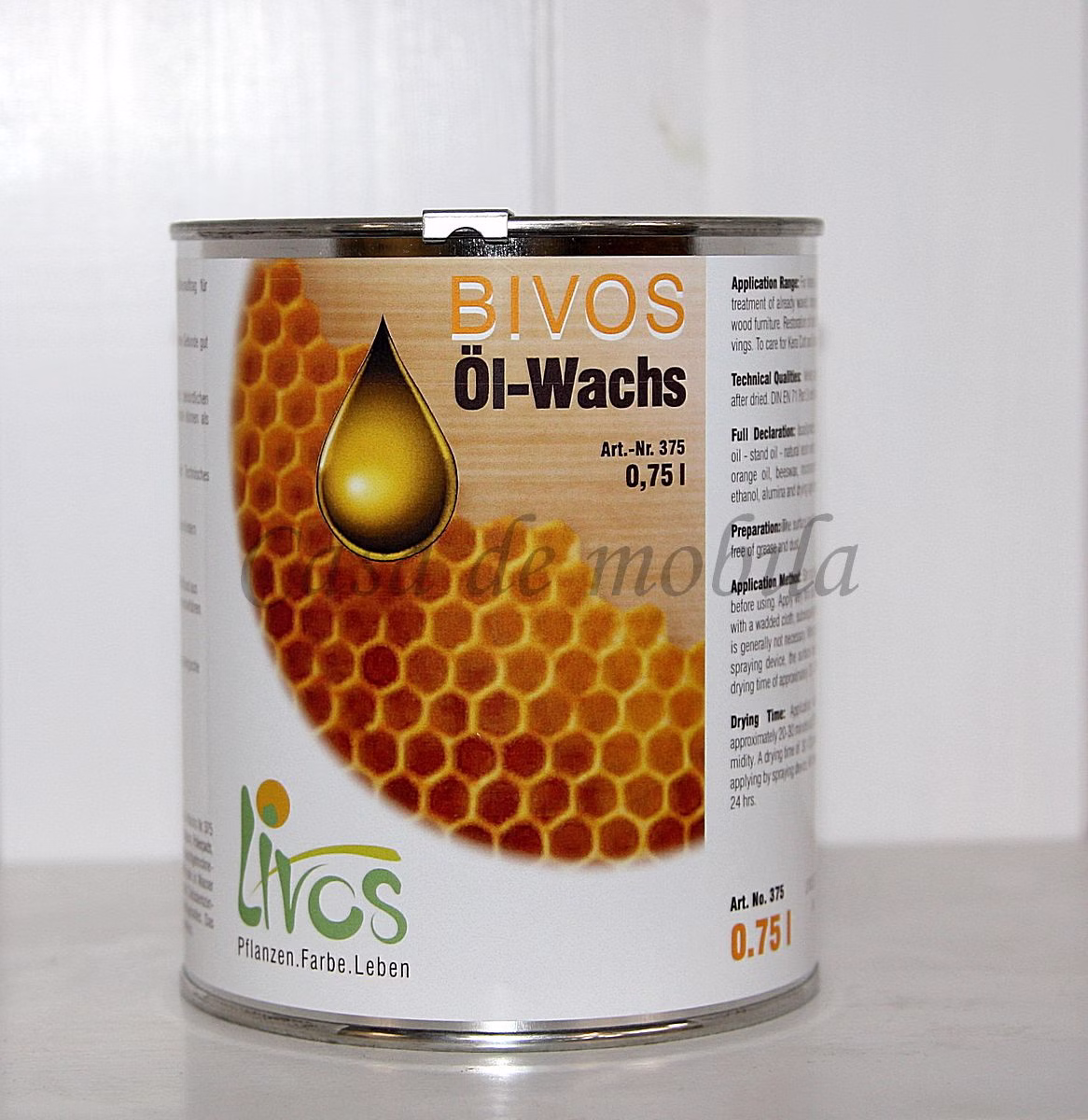 LIVOS Öl-Wachs 750ml BIVOS Holz Möbelpflege im Innenbereich von Casademobila Goslar